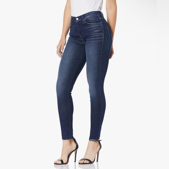 Hudson Nico mid rise supper skinny raw hem ankle jeans - Picture 1 of 15